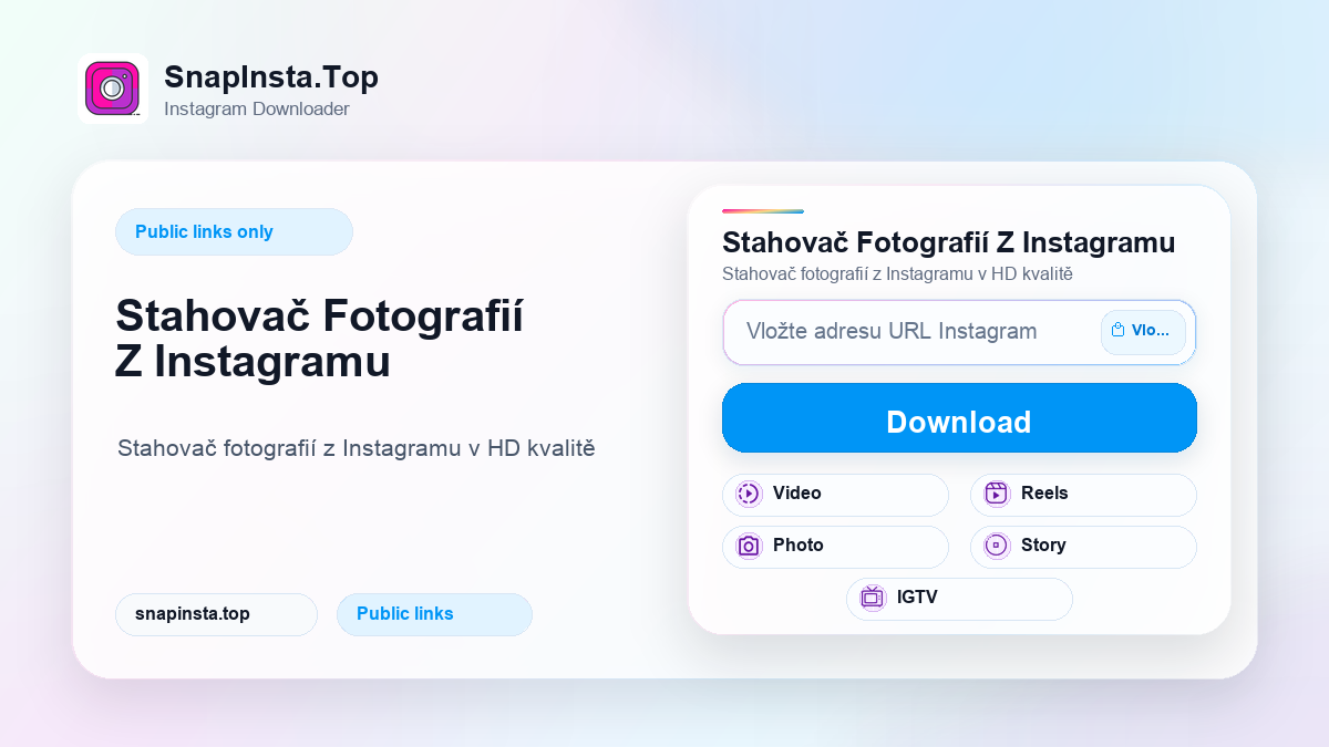 Stahovač Fotografií Z Instagramu - SnapInsta.Top