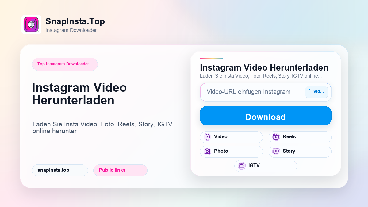 Instagram Video Herunterladen - SnapInsta.Top