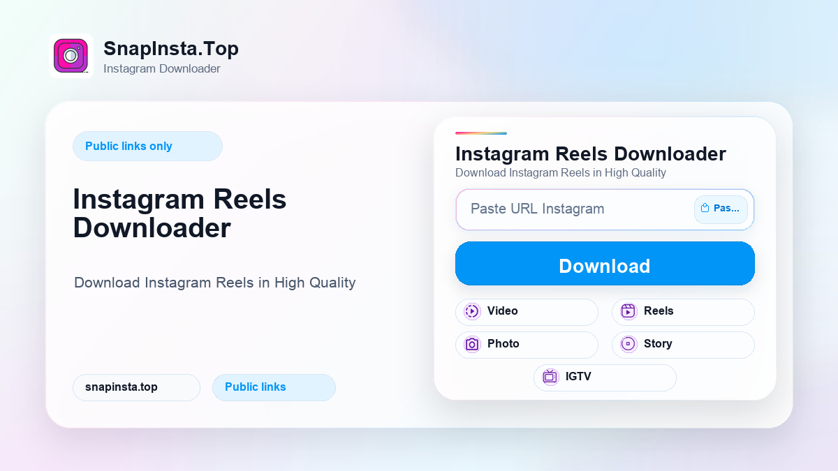 Instagram Reels Downloader - SnapInsta.Top