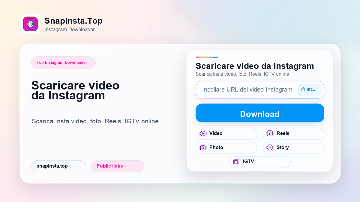 Scaricare video da Instagram - SnapInsta.Top