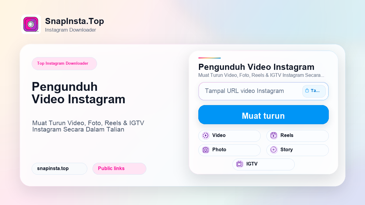 Pengunduh Video Instagram - SnapInsta.Top