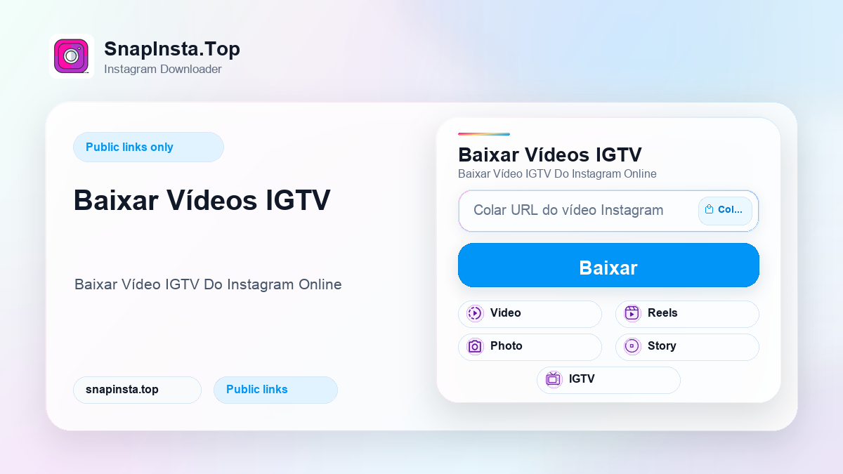 Baixar Vídeos IGTV - SnapInsta.Top