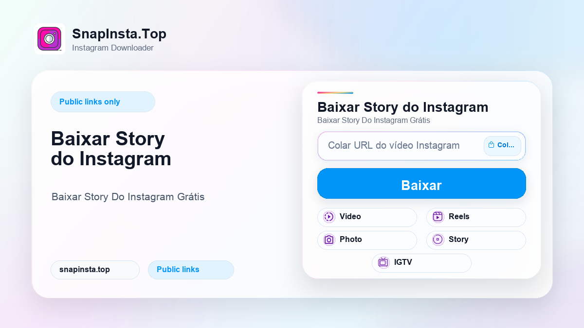 Baixar Story do Instagram - SnapInsta.Top