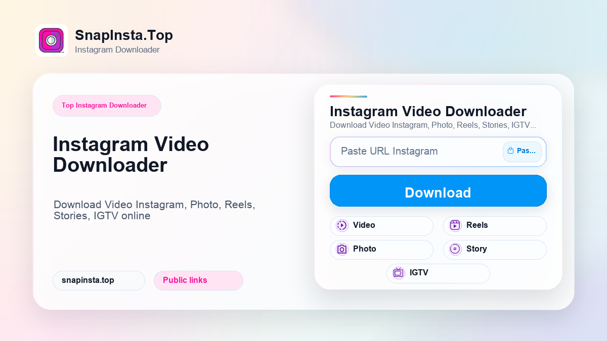 Instagram Video Downloader - SnapInsta.Top