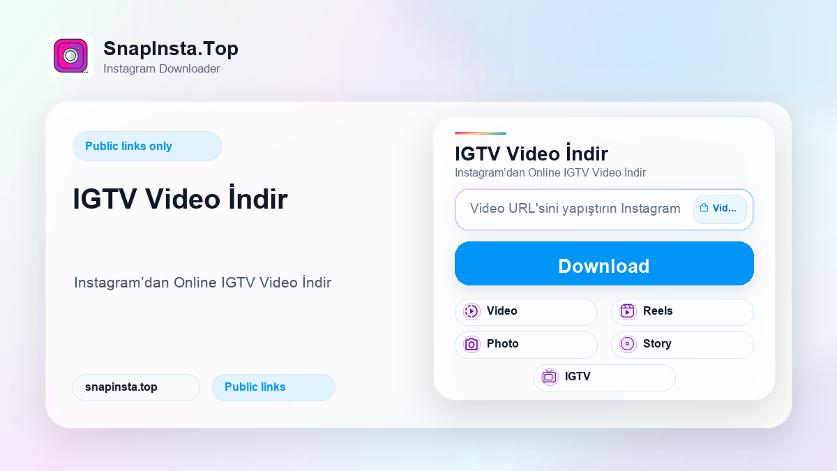 IGTV Video İndir - SnapInsta.Top