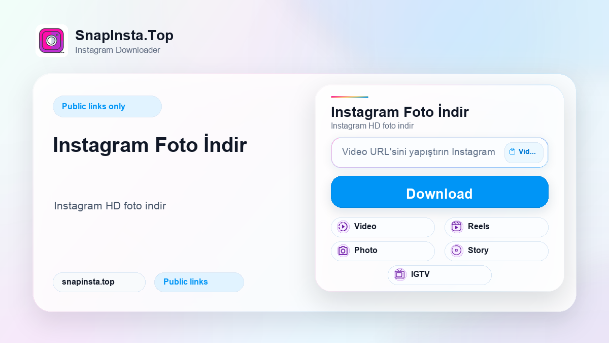 Instagram Foto İndir - SnapInsta.Top