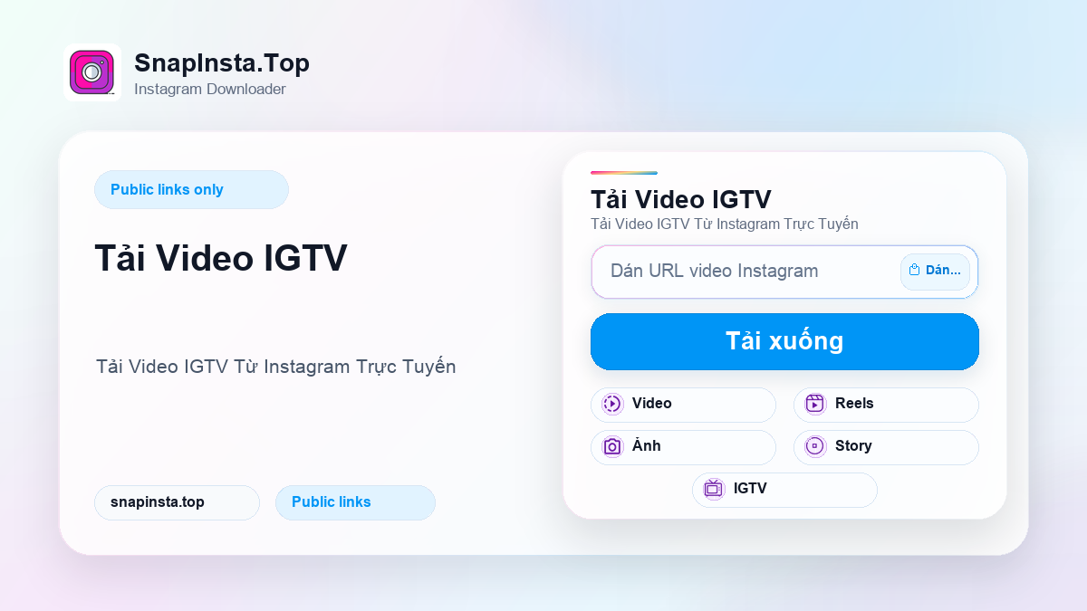Tải Video IGTV - SnapInsta.Top